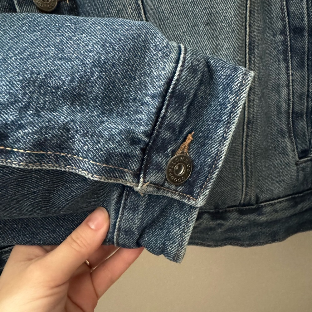 Goodfellow & Co Denim Jacket with Brown Sherpa Lining - Picture 4 of 9